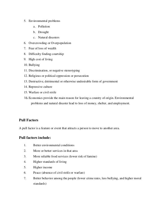 push and pull factors for international retailing push and pull factors of entrepreneurship ppt
